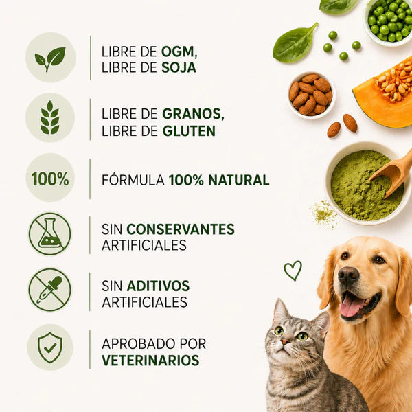 Polvo Dental para Mascotas (Aliento Fresco y Dientes Limpios)