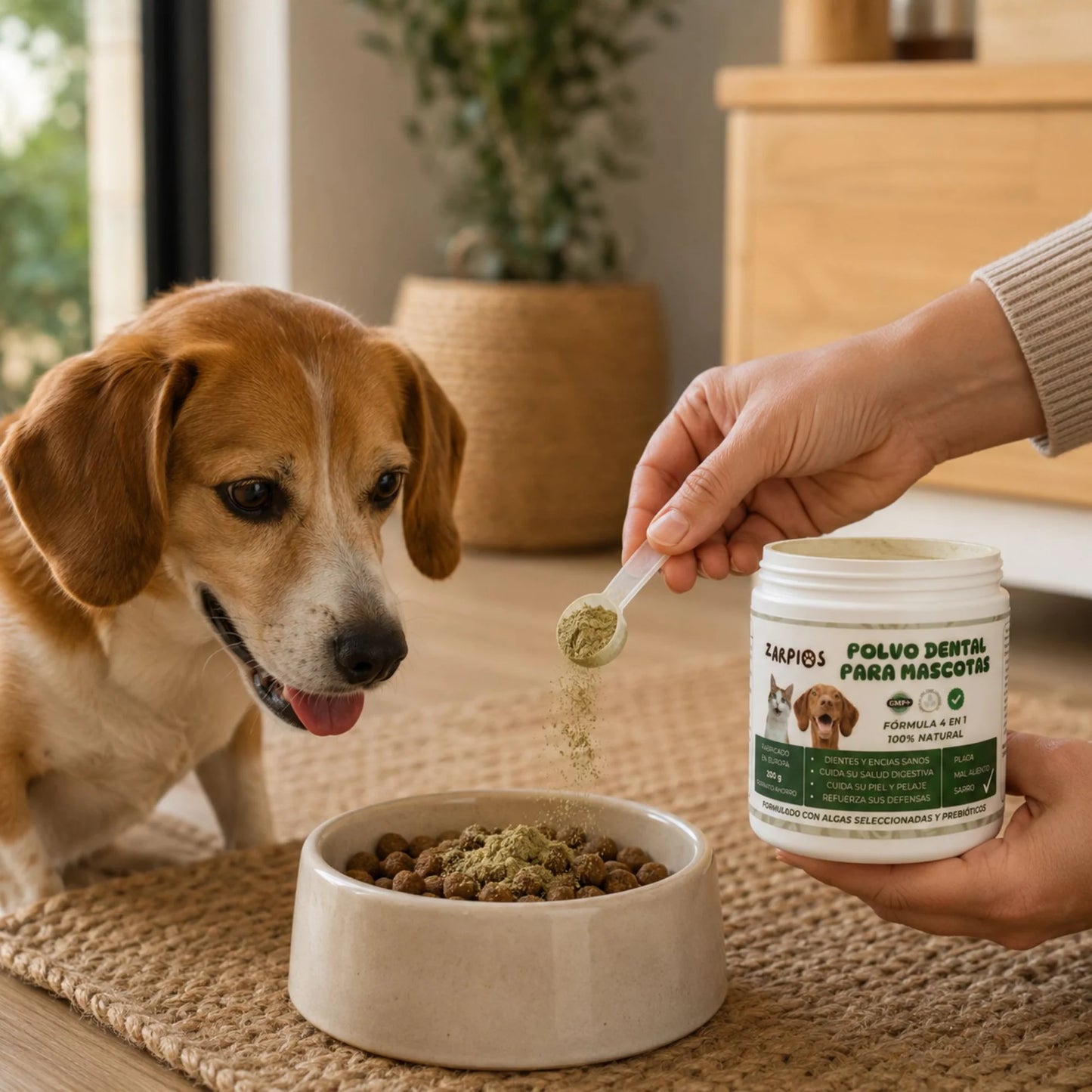 Polvo Dental para Mascotas (Aliento Fresco y Dientes Limpios)