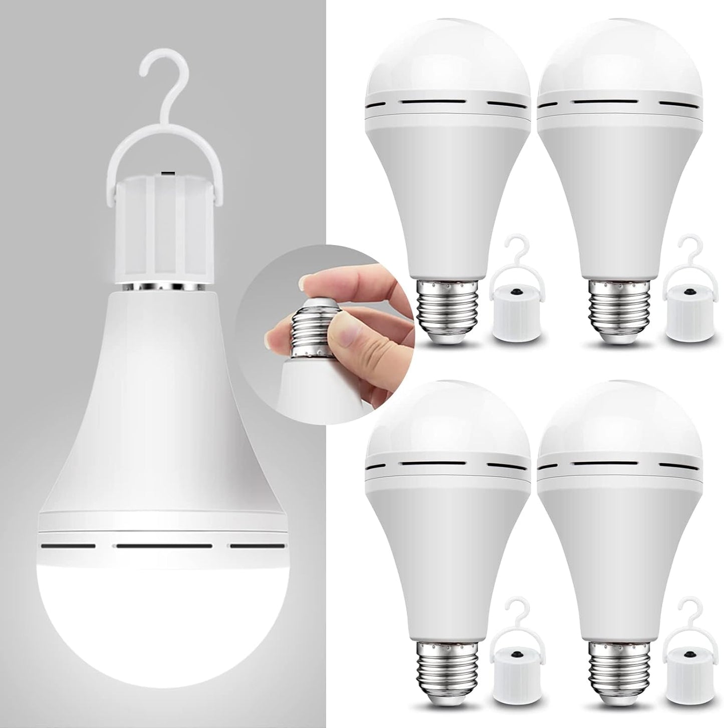 [PACK DE 4 UNIDADES] Bombillo Recargable para Apagones