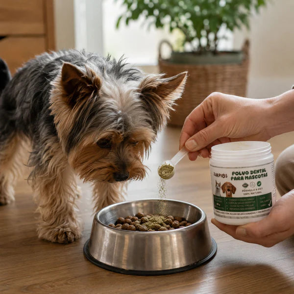 Polvo Dental para Mascotas (Aliento Fresco y Dientes Limpios)